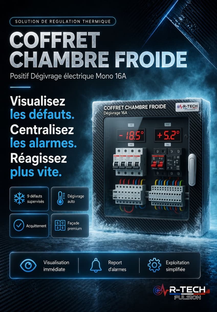 Coffret Chambre Froide — Régulation positive dégivrage 16A