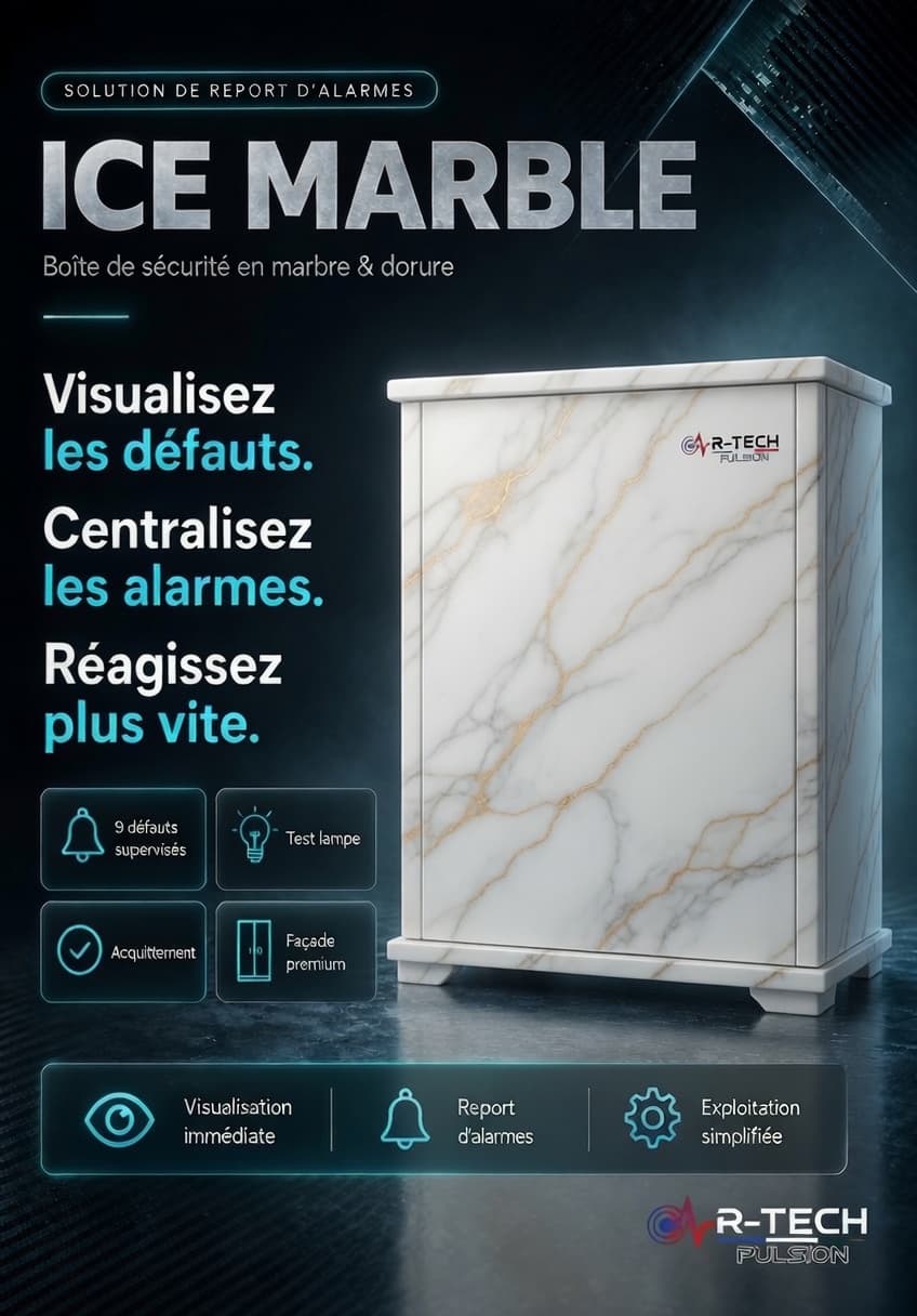 ICE MARBLE — Boîtier sécurité finition marbre