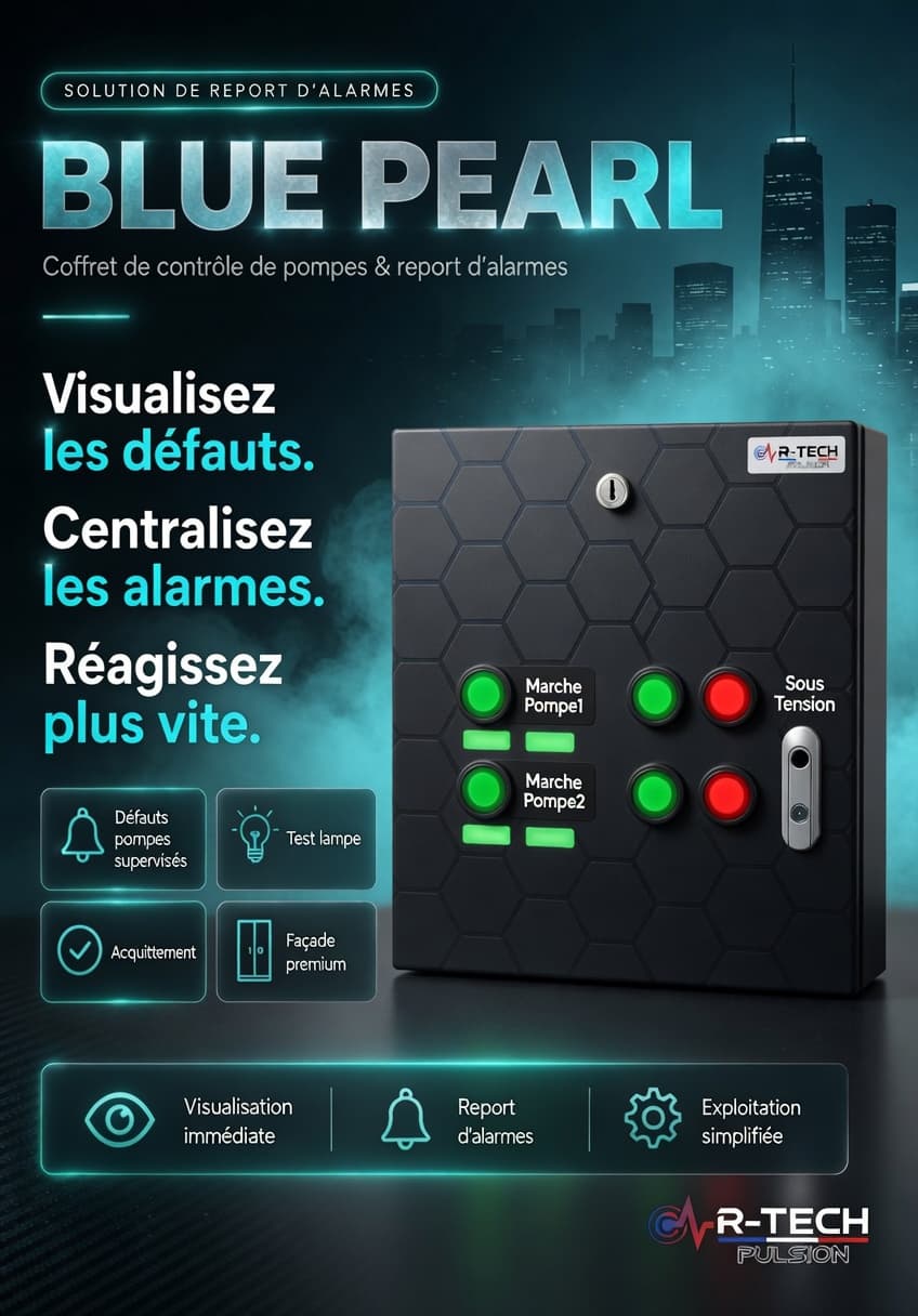BLUE PEARL — Contrôle pompes & report d'alarmes