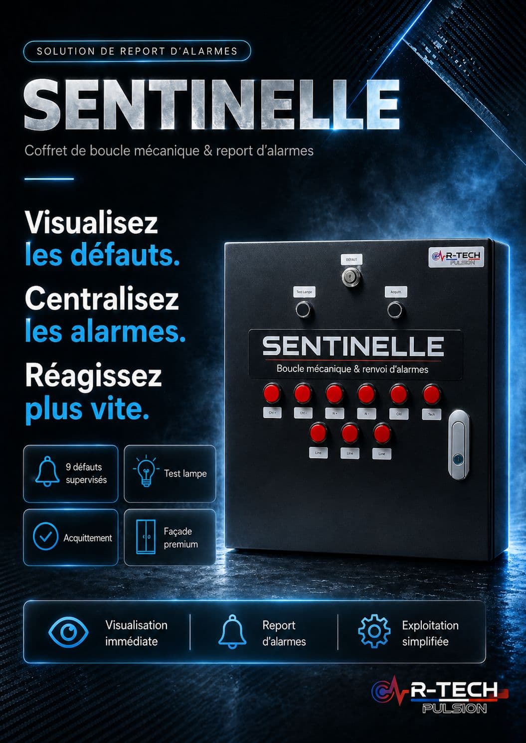 SENTINELLE — Boucle mécanique & report d'alarmes